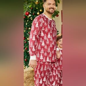 🖤PatPat Christmas Tree Red Men's Pajama Set